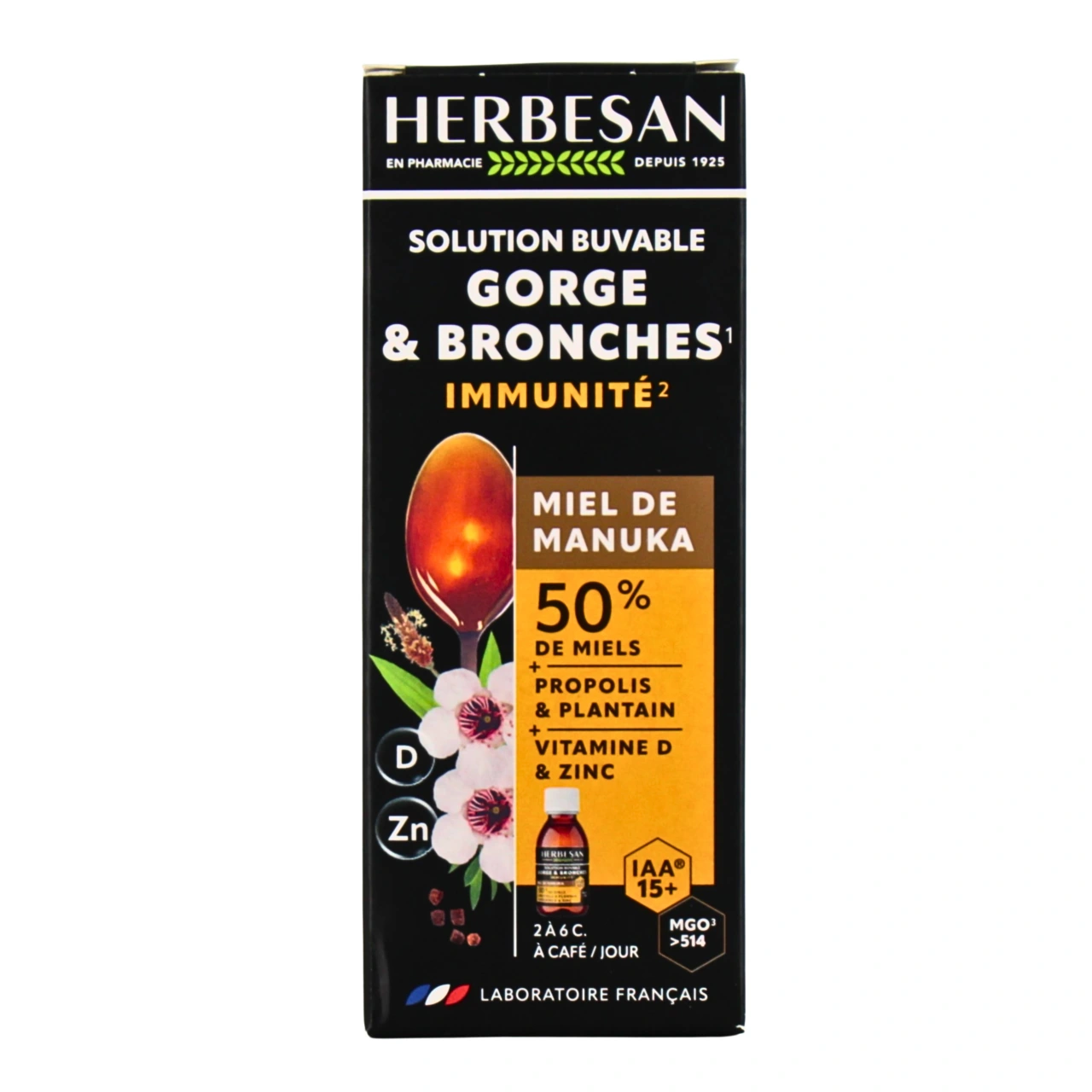 Herbesan Miel de Manuka Sirop Gorge et Bronches - Vue 2
