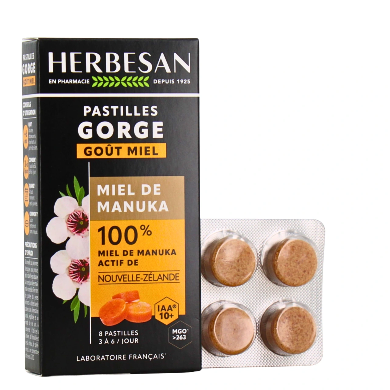 Herbesan Pastilles pour la Gorge Miel de Manuka - Vue 5