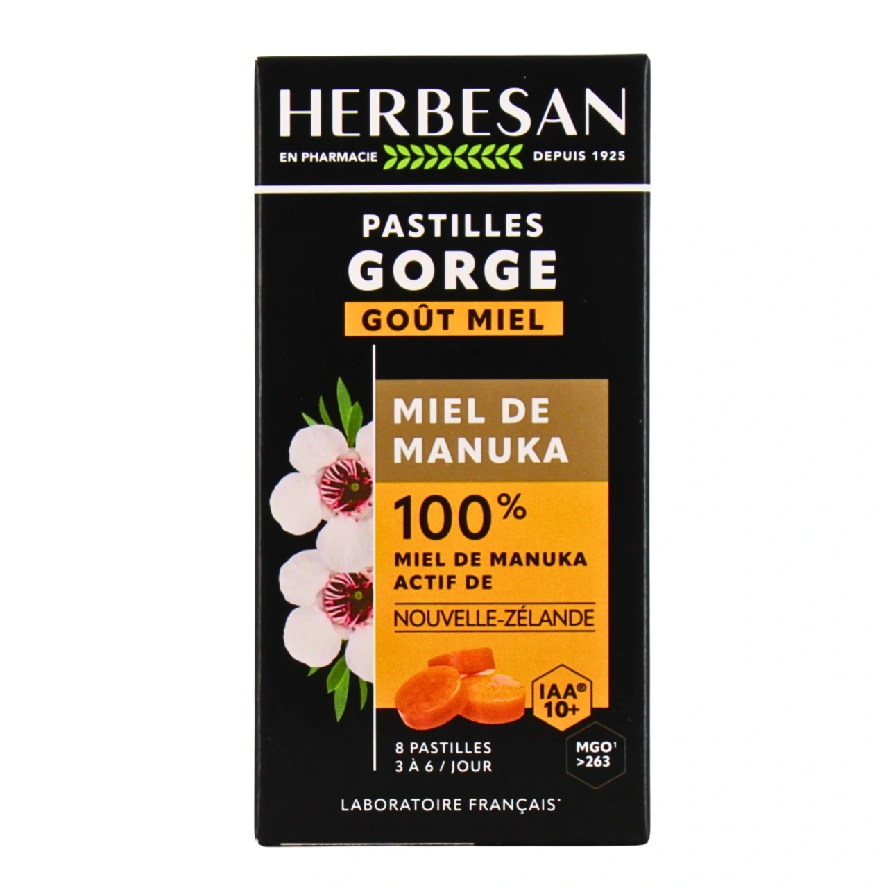 Herbesan Pastilles pour la Gorge Miel de Manuka - Vue 6