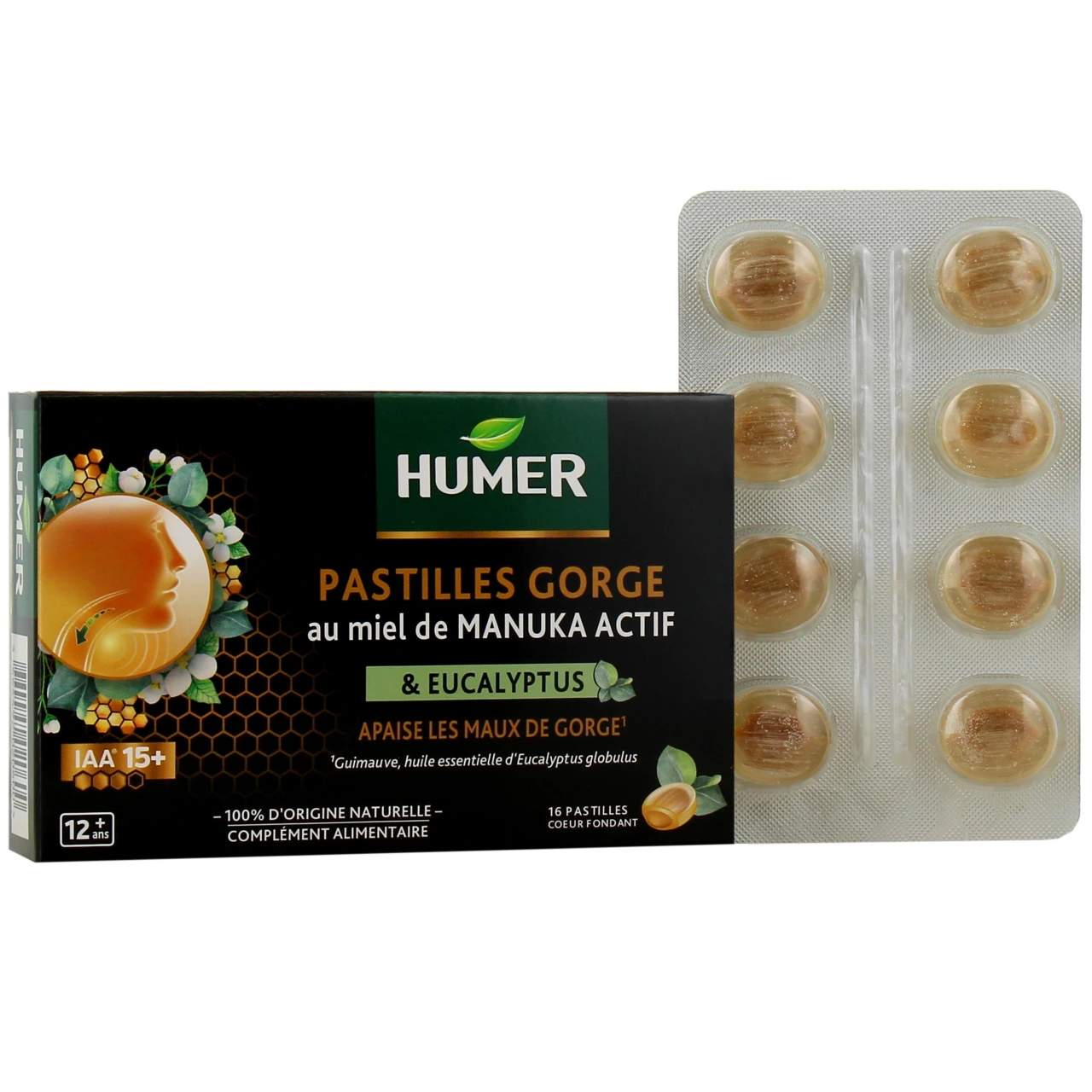 Humer Pastilles Gorge au Miel de Manuka Actif - Humer