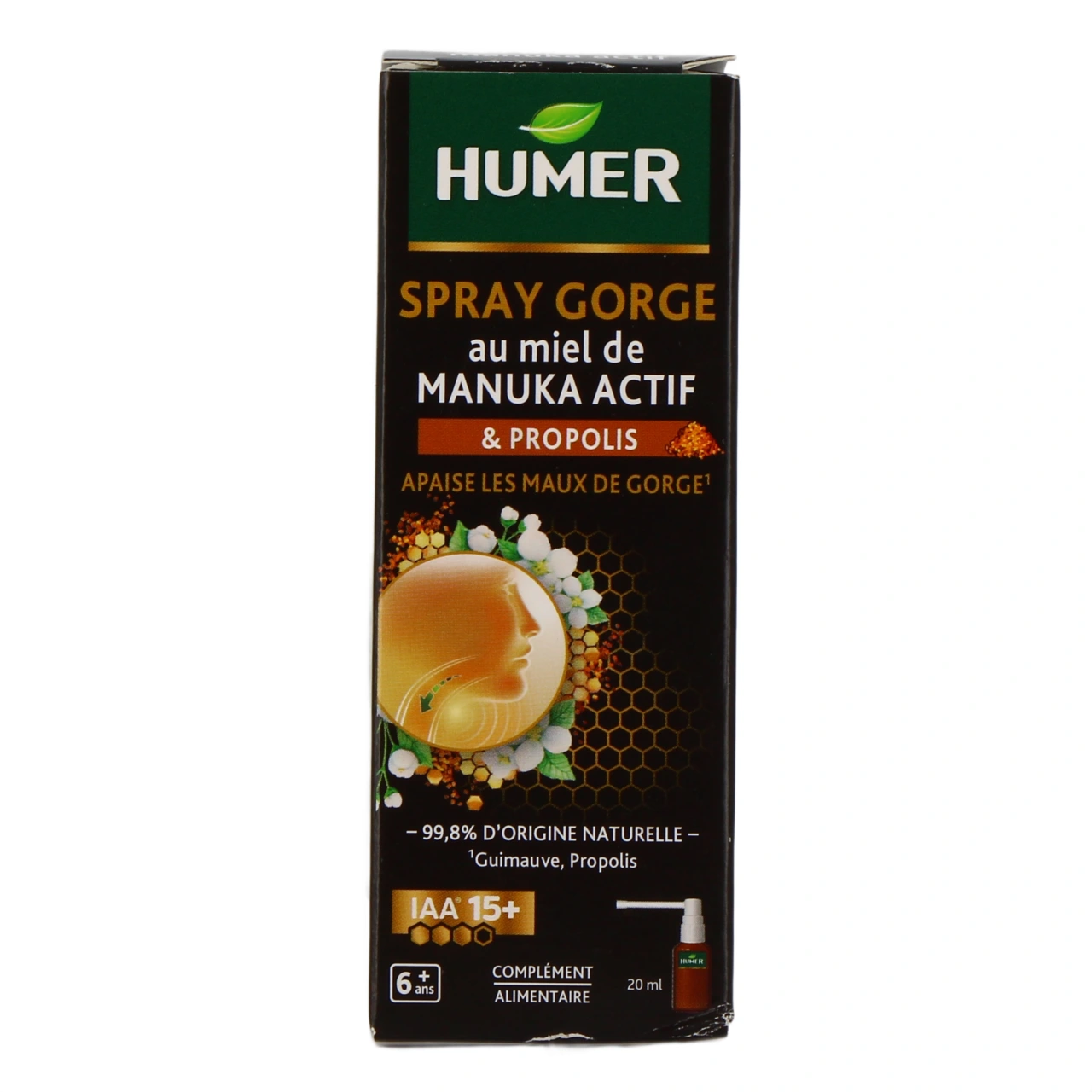 Humer Spray Gorge au Miel de Manuka Actif et Propolis - Vue 3