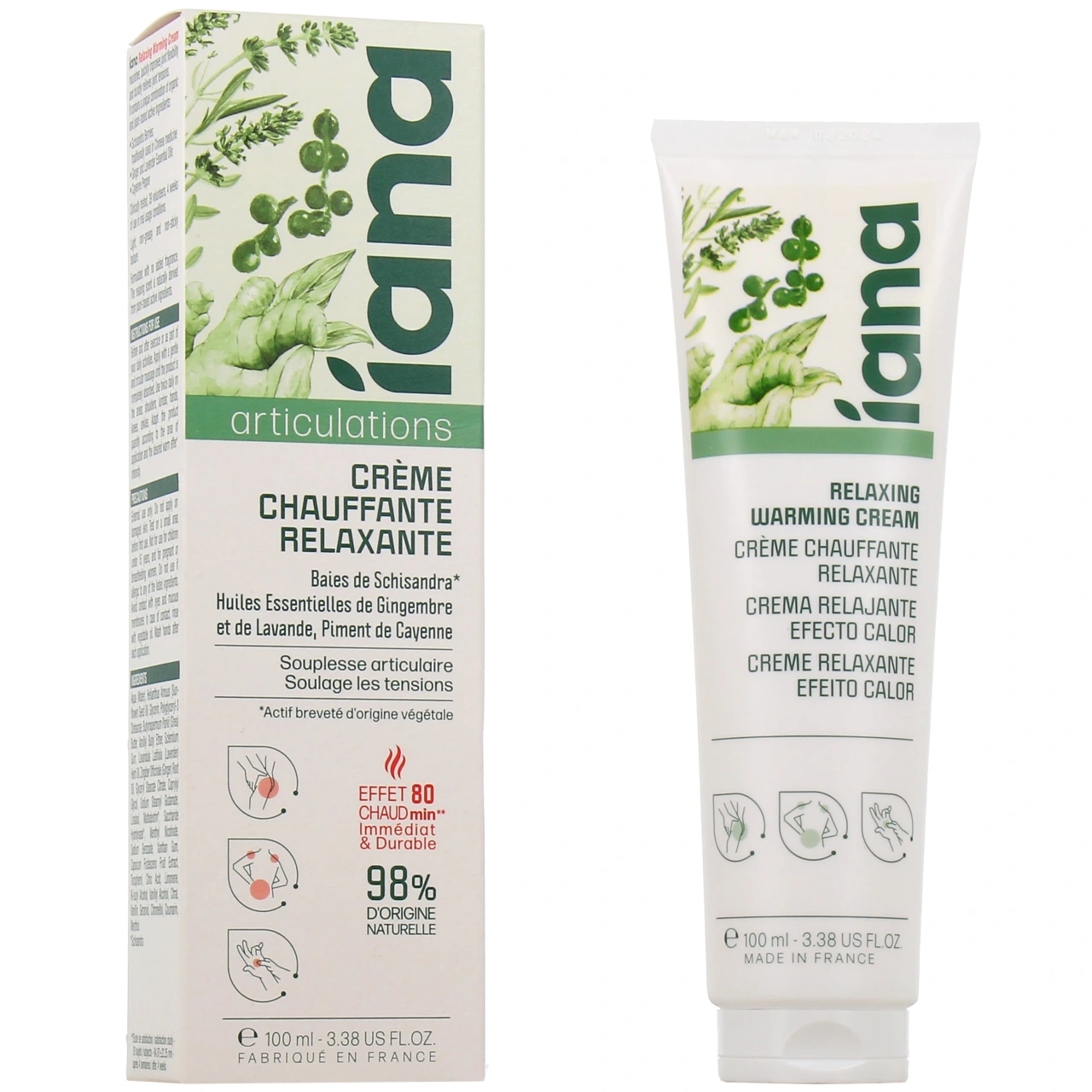 Iana Crème Chauffante Relaxante Articulations - Iana