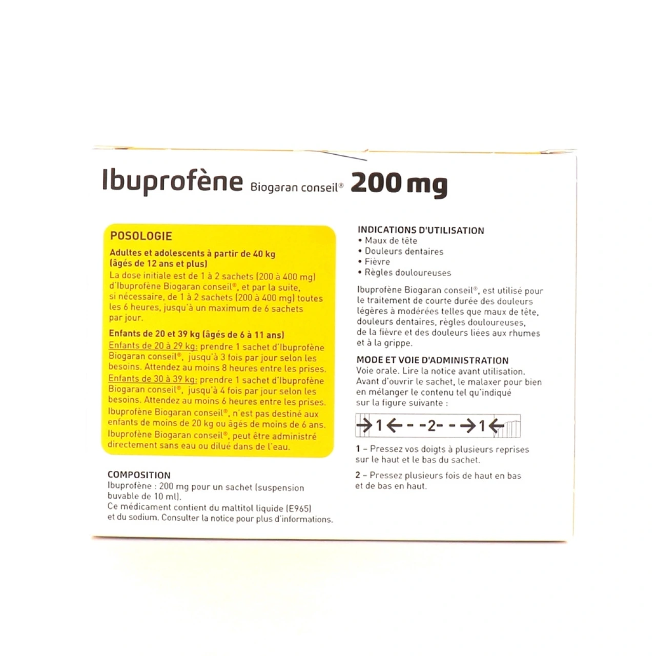Ibuprofène 200 mg - Vue 4
