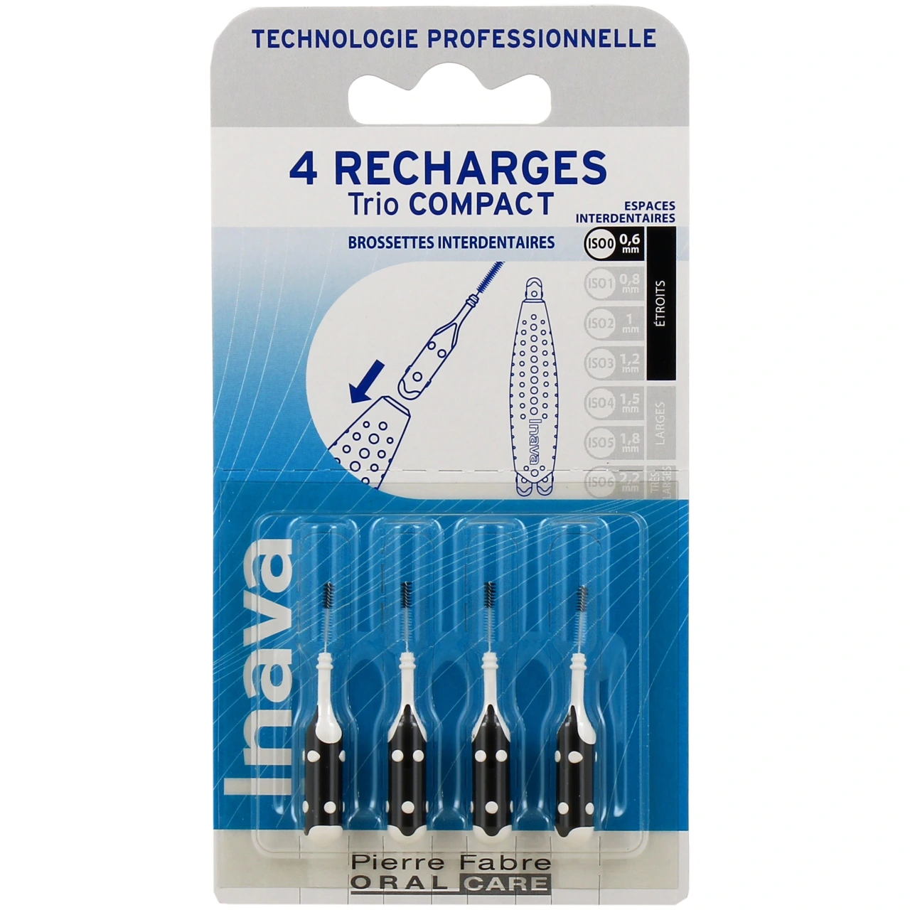 Inava Recharges Brossettes Interdentaires pour Trio Compact - Inava