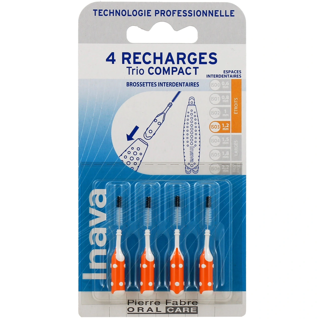 Inava Recharges Brossettes Interdentaires pour Trio Compact - Vue 4