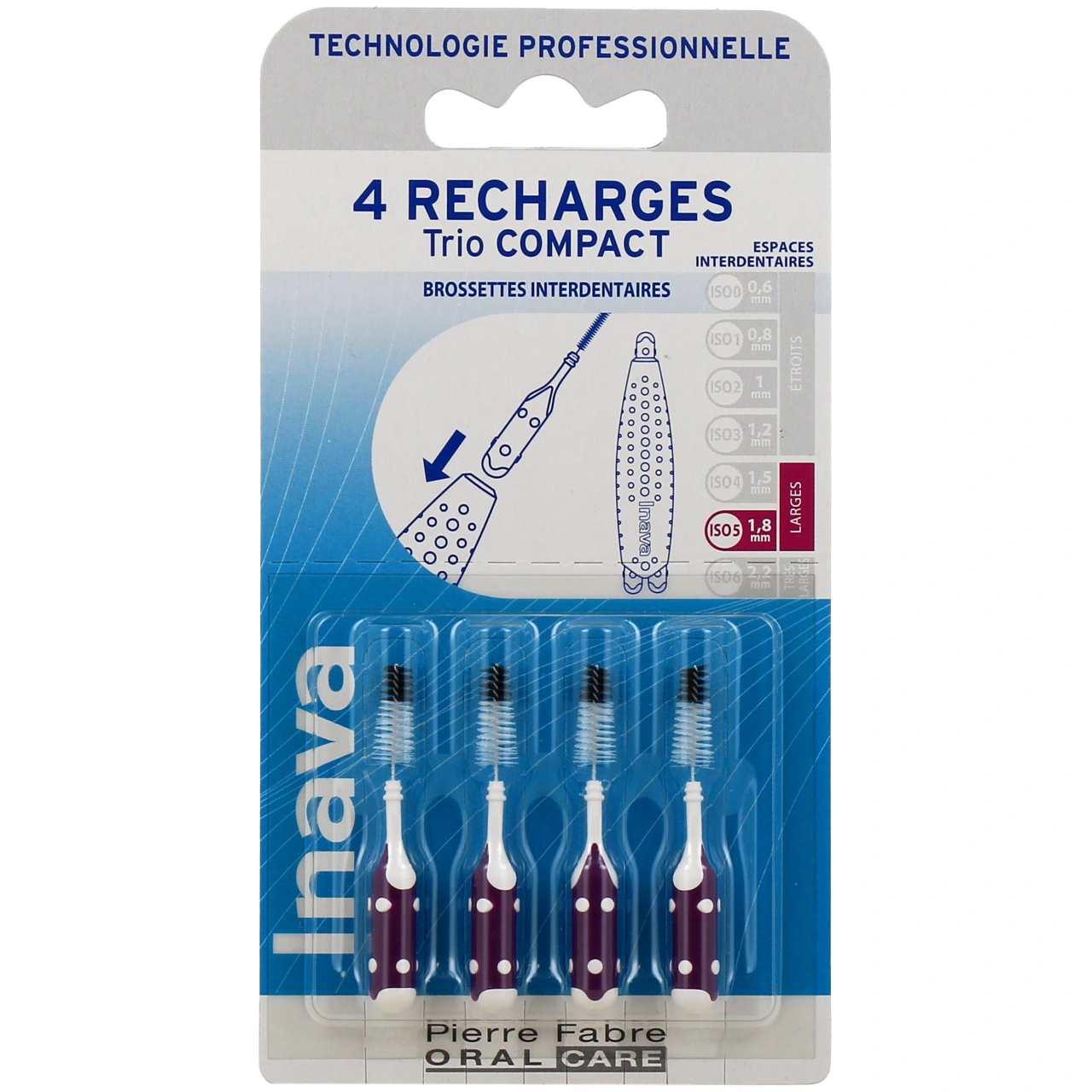 Inava Recharges Brossettes Interdentaires pour Trio Compact - Vue 6