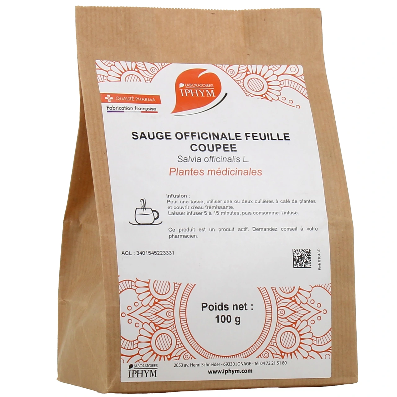 Iphym Sauge Officinale Feuille Coupée - Iphym