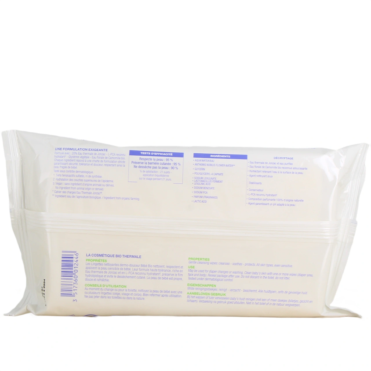 Jonzac Bébé Bio Lingettes Nettoyantes Dermo-Douceur - Vue 3