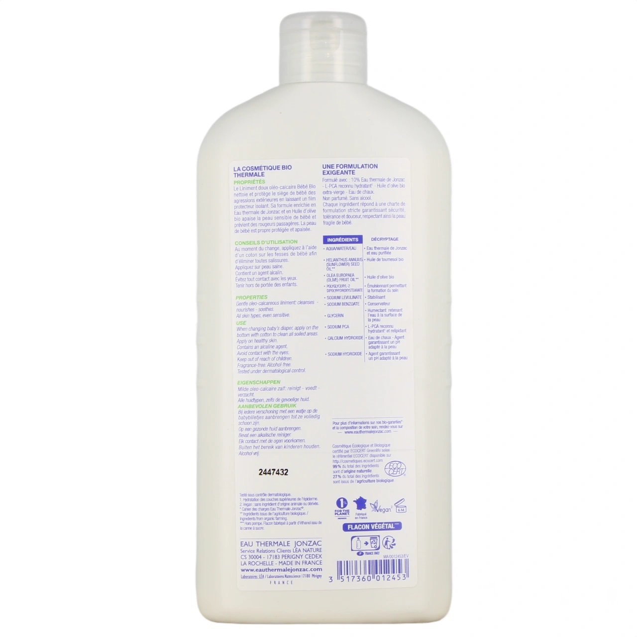 Jonzac Bébé Bio Liniment doux oléo-calcaire - Vue 3