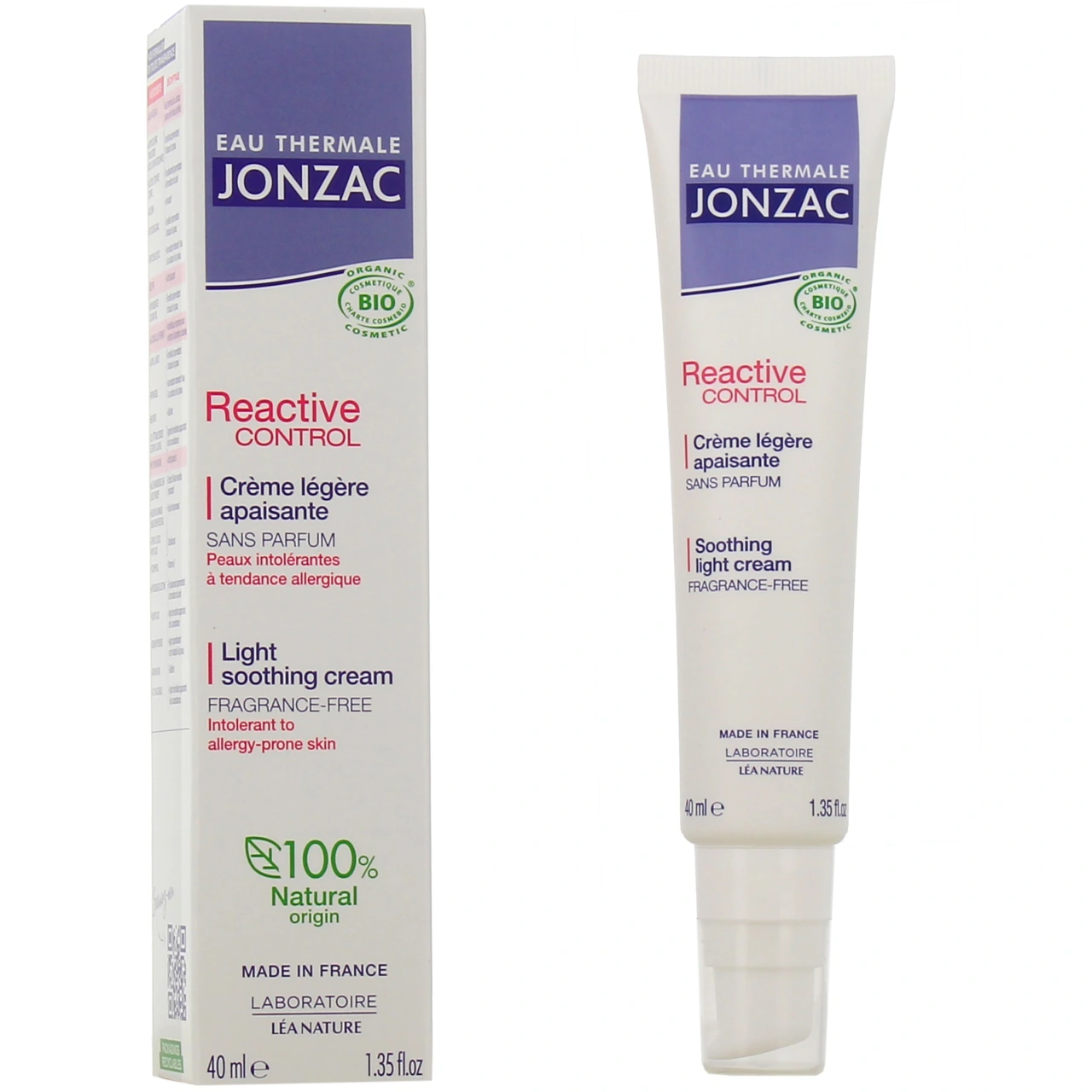 Jonzac Reactive Control Crème Légère Apaisante - Jonzac