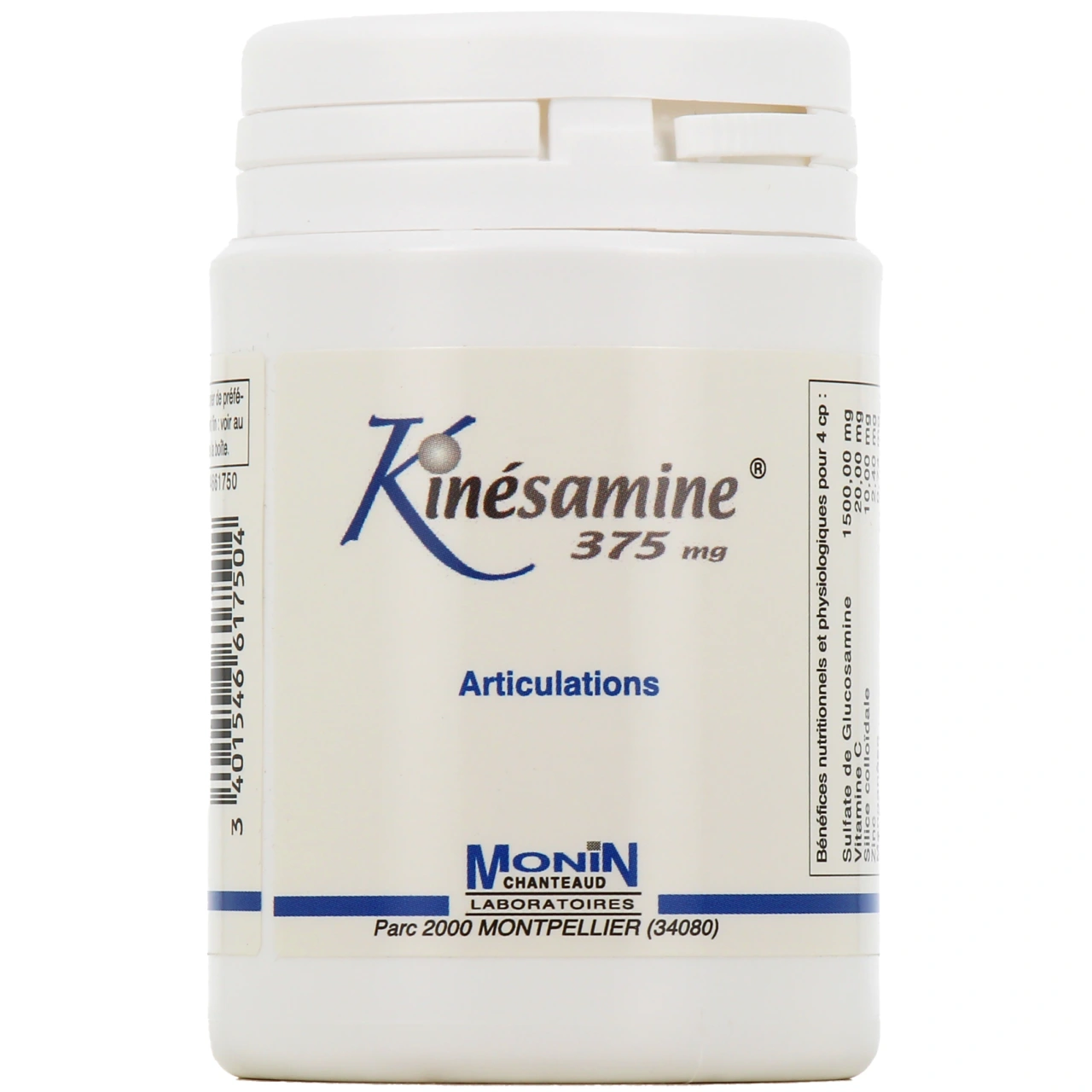 Kinésamine 375 mg Articulations - Monin Chanteaud