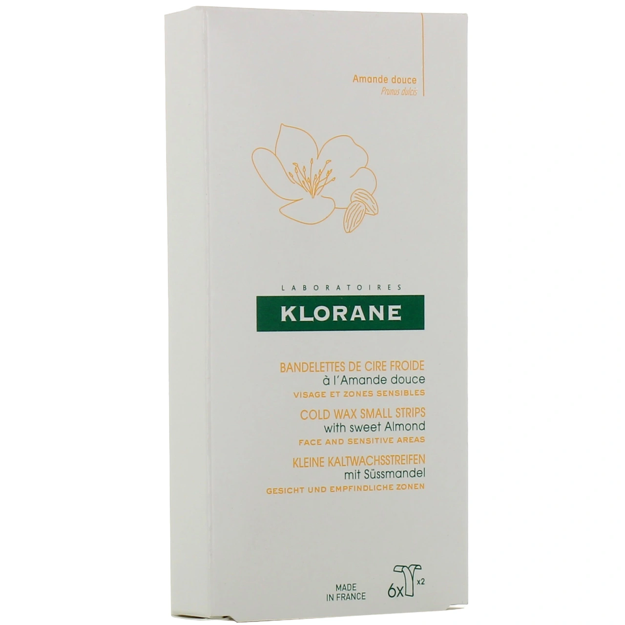 Klorane Bandelettes de Cire Froide Visage et Zones sensibles - Klorane