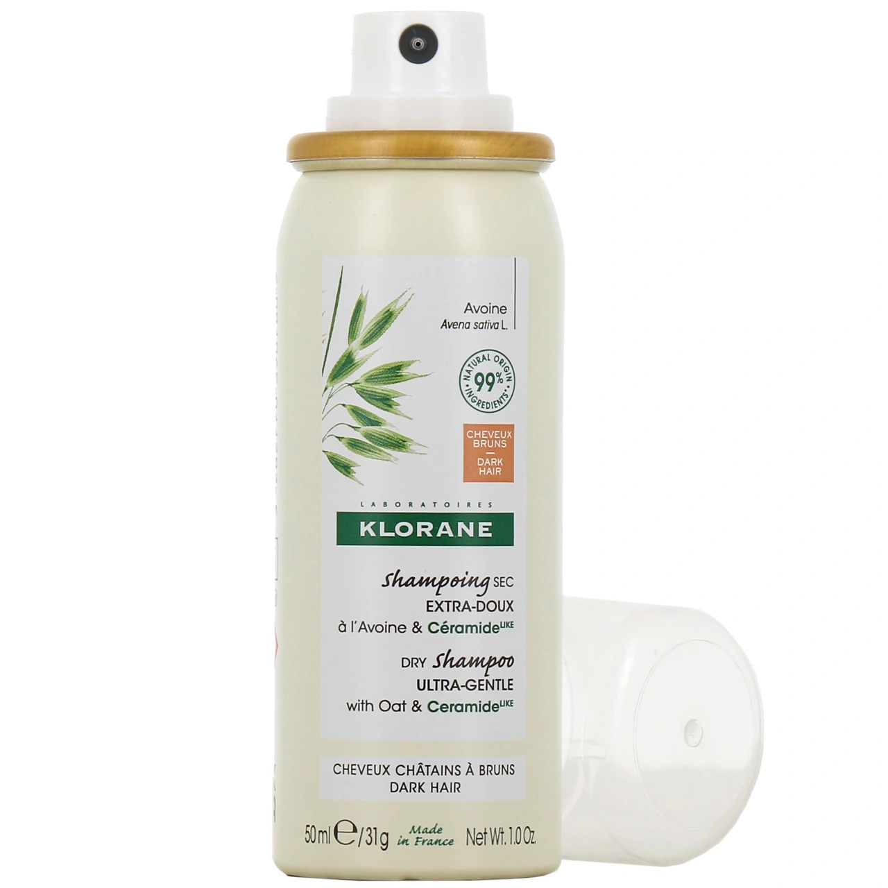 Klorane Shampoing Sec Avoine Céramide Cheveux Bruns - Klorane