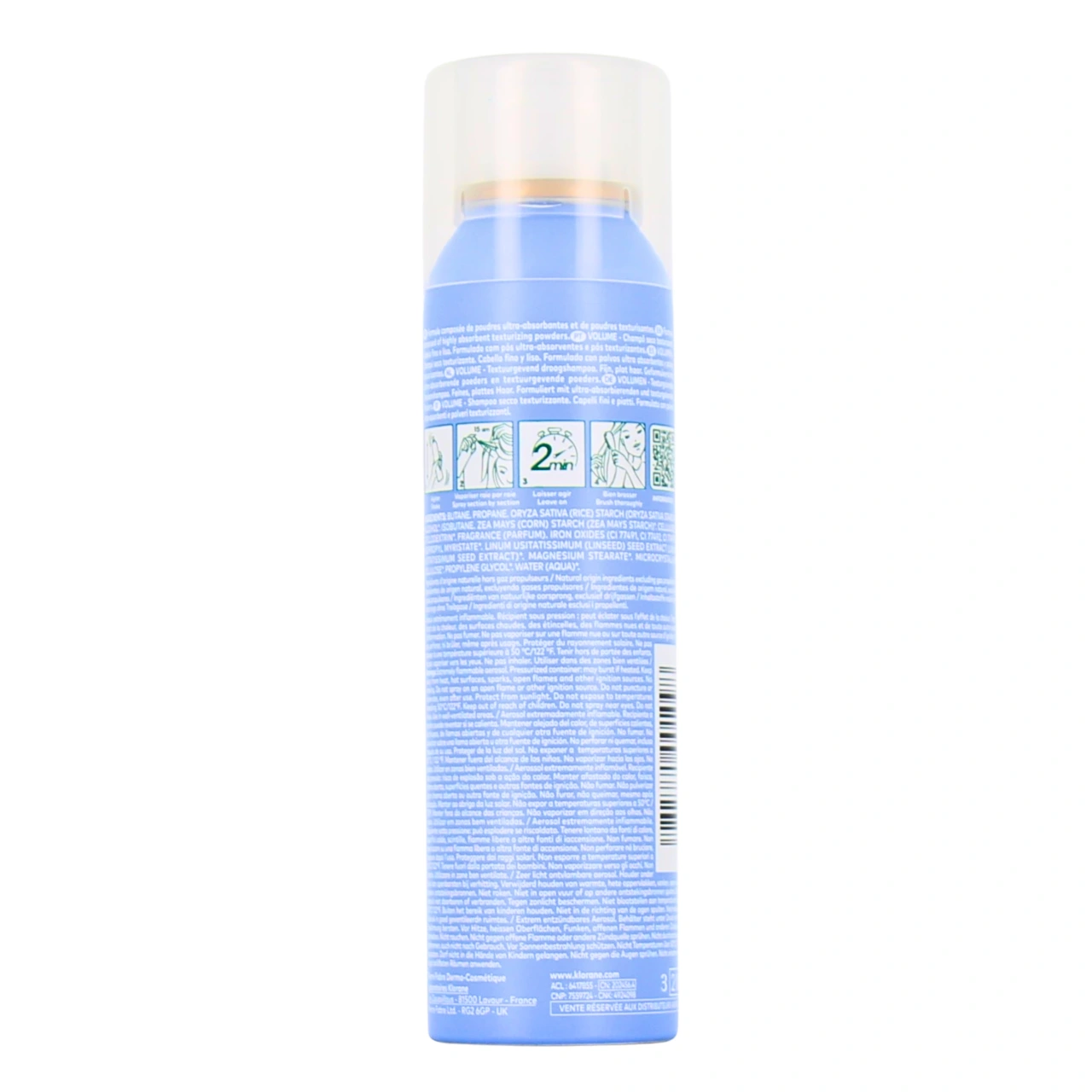 Klorane Shampoing Sec Volume au Lin Bio - Vue 2