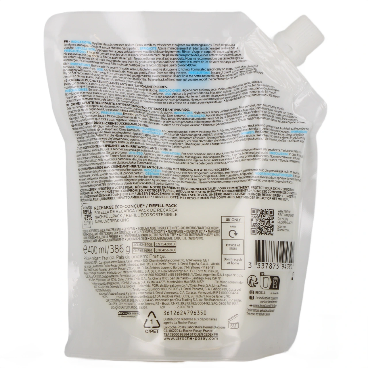 La Roche Posay Lipikar Syndet AP+ - Vue 3