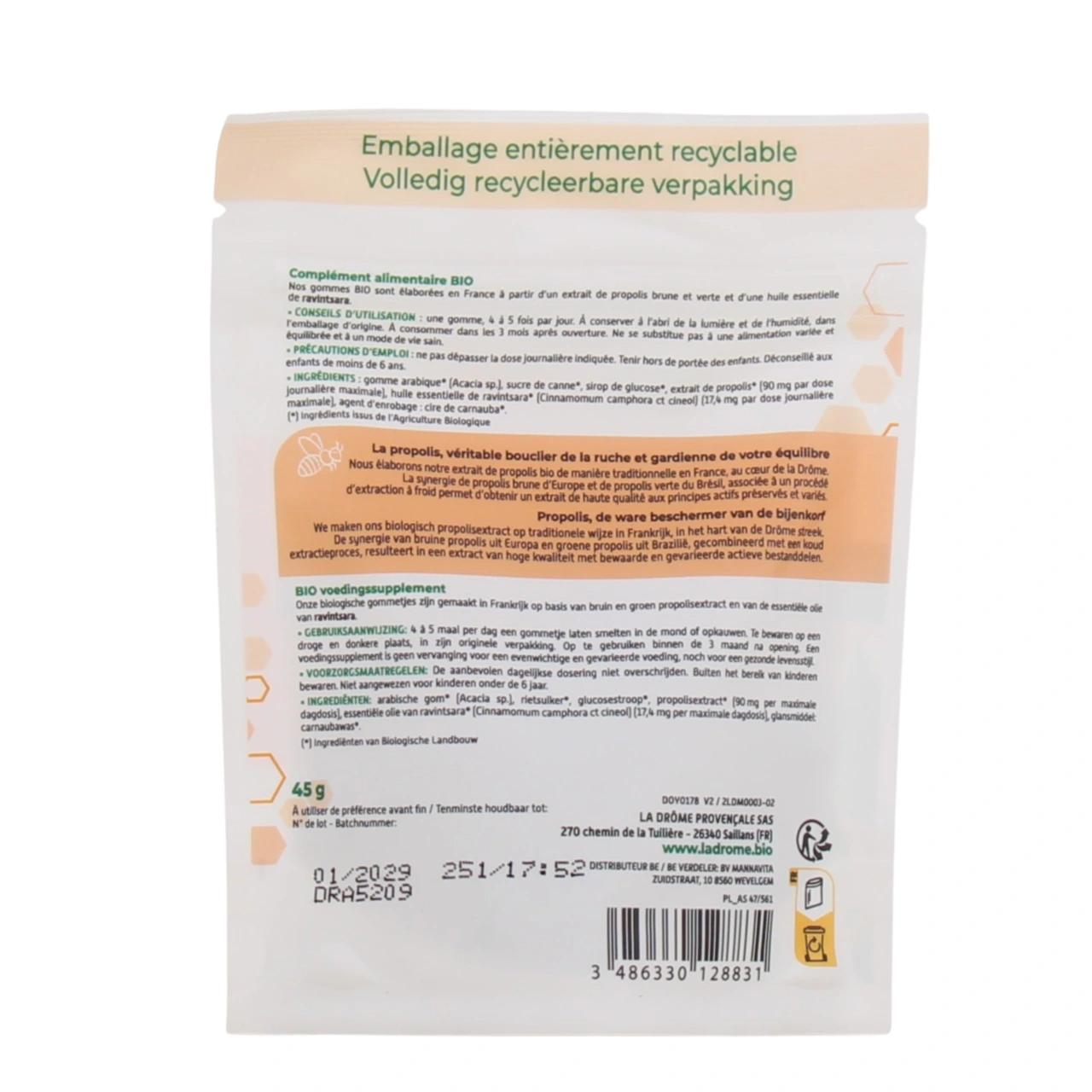Ladrôme Gommes Propolis Ravintsara Bio - Vue 2