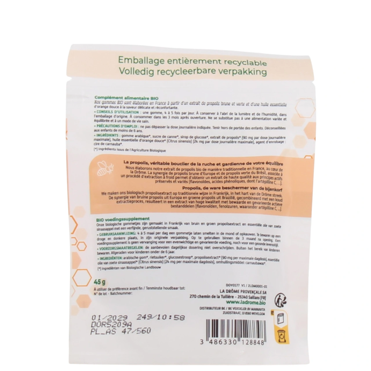 Ladrôme ProPolis Gommes Orange Bio - Vue 2