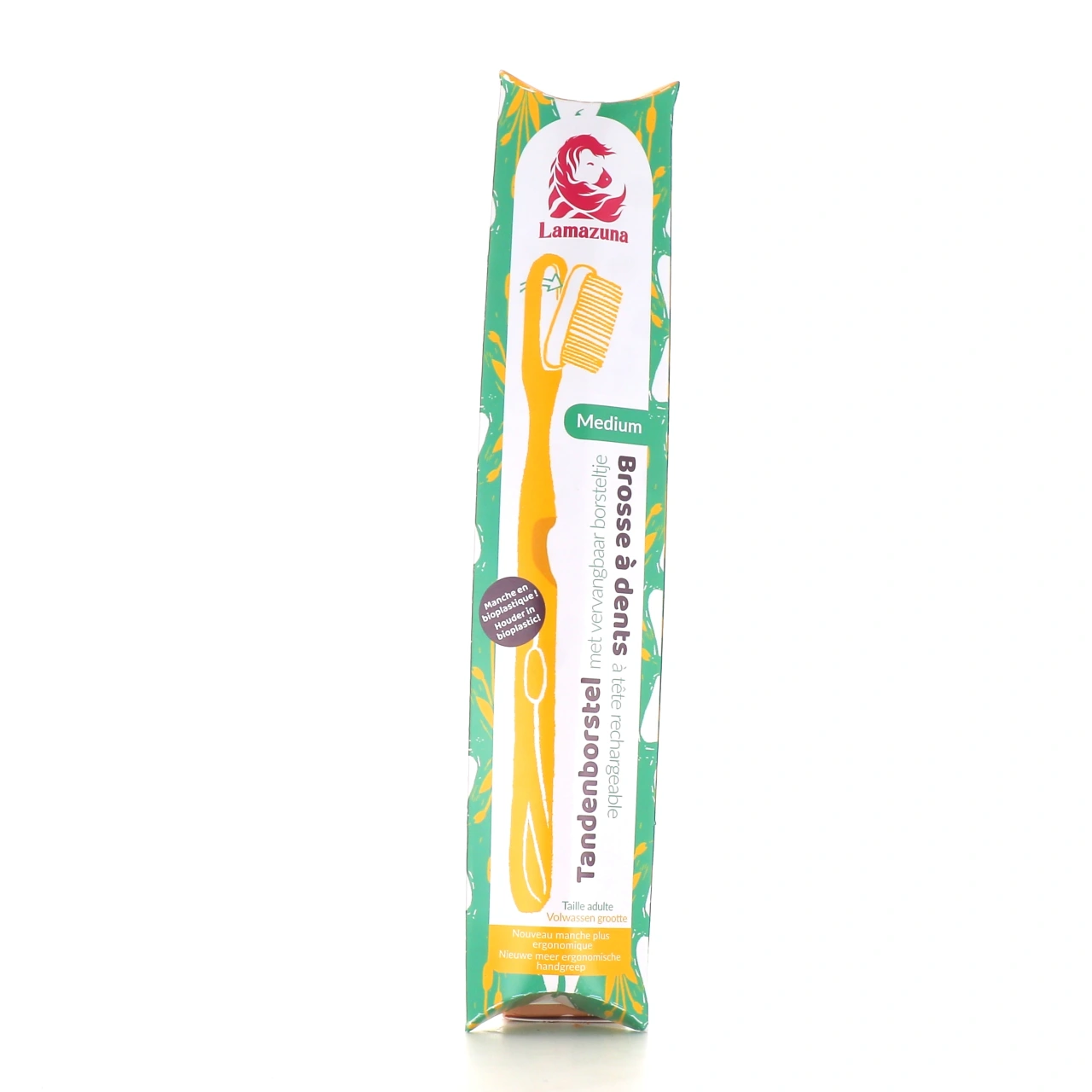 Lamazuna Brosse à dents médium végétale Bio - Vue 2