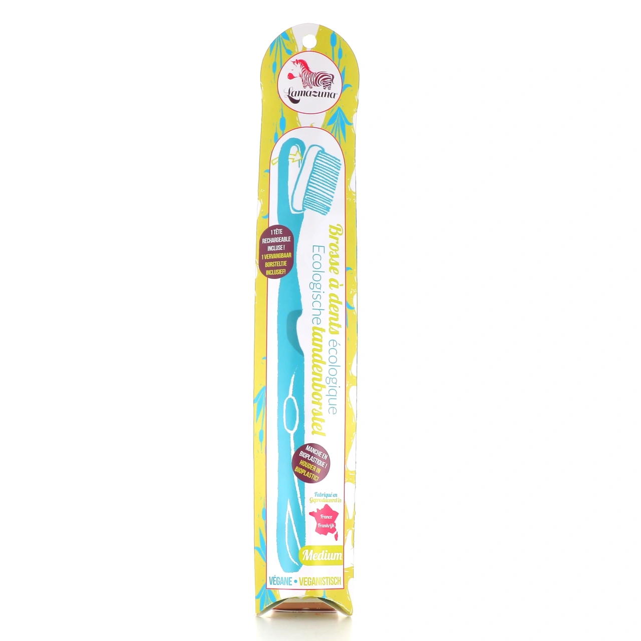 Lamazuna Brosse à dents médium végétale Bio - Lamazuna
