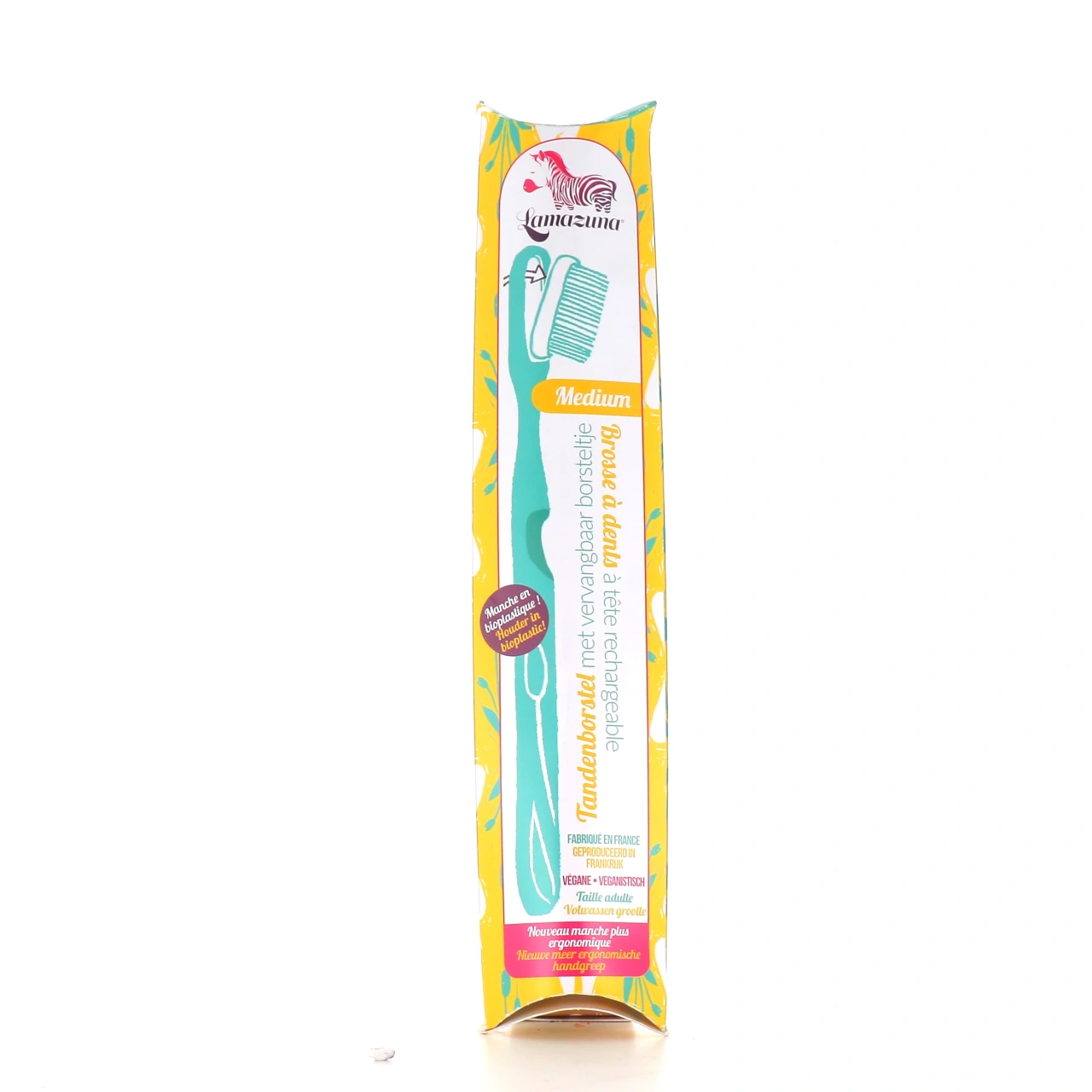 Lamazuna Brosse à dents médium végétale Bio - Vue 5