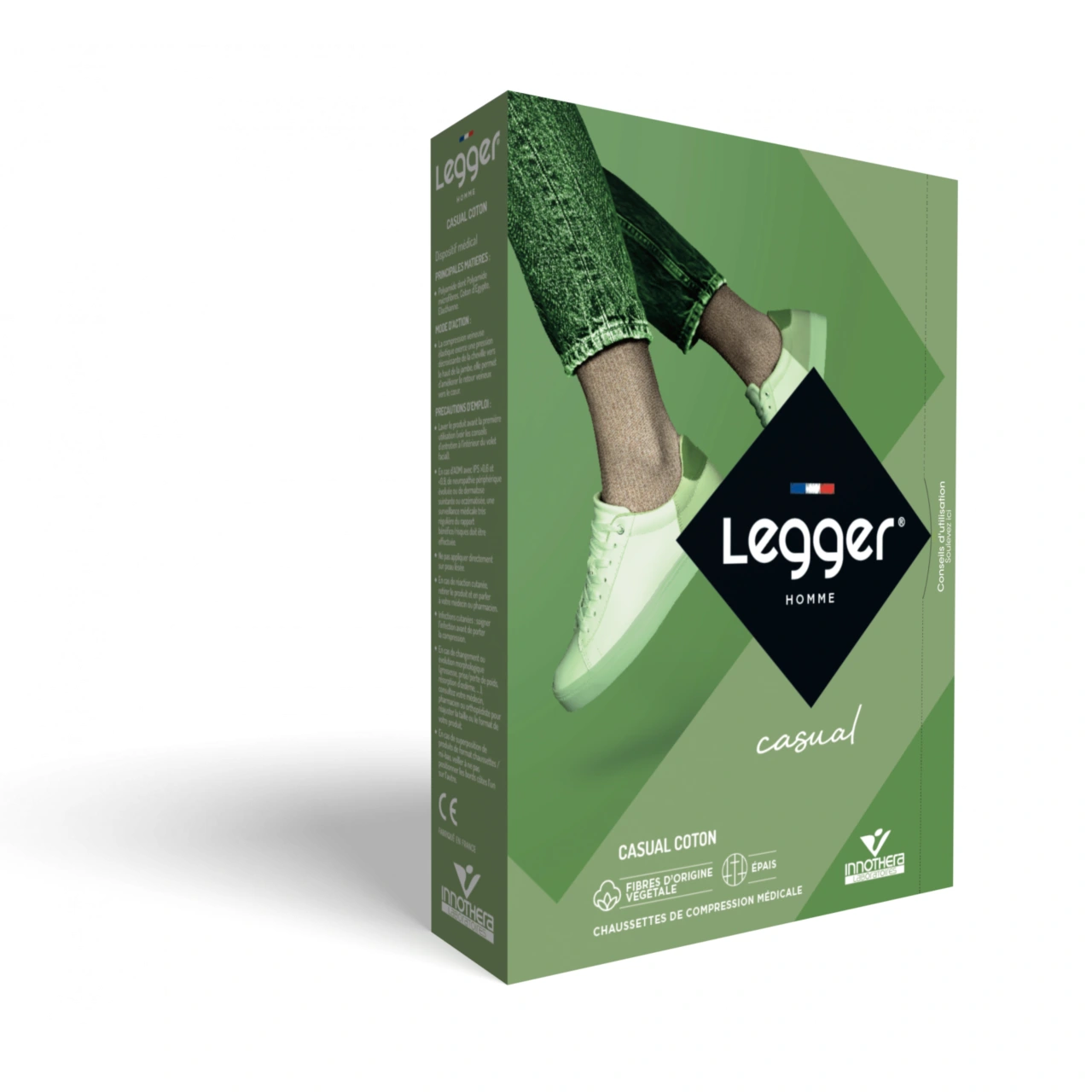 Legger Homme Bas Autofixant Casual Coton Classe 2 - Vue 4