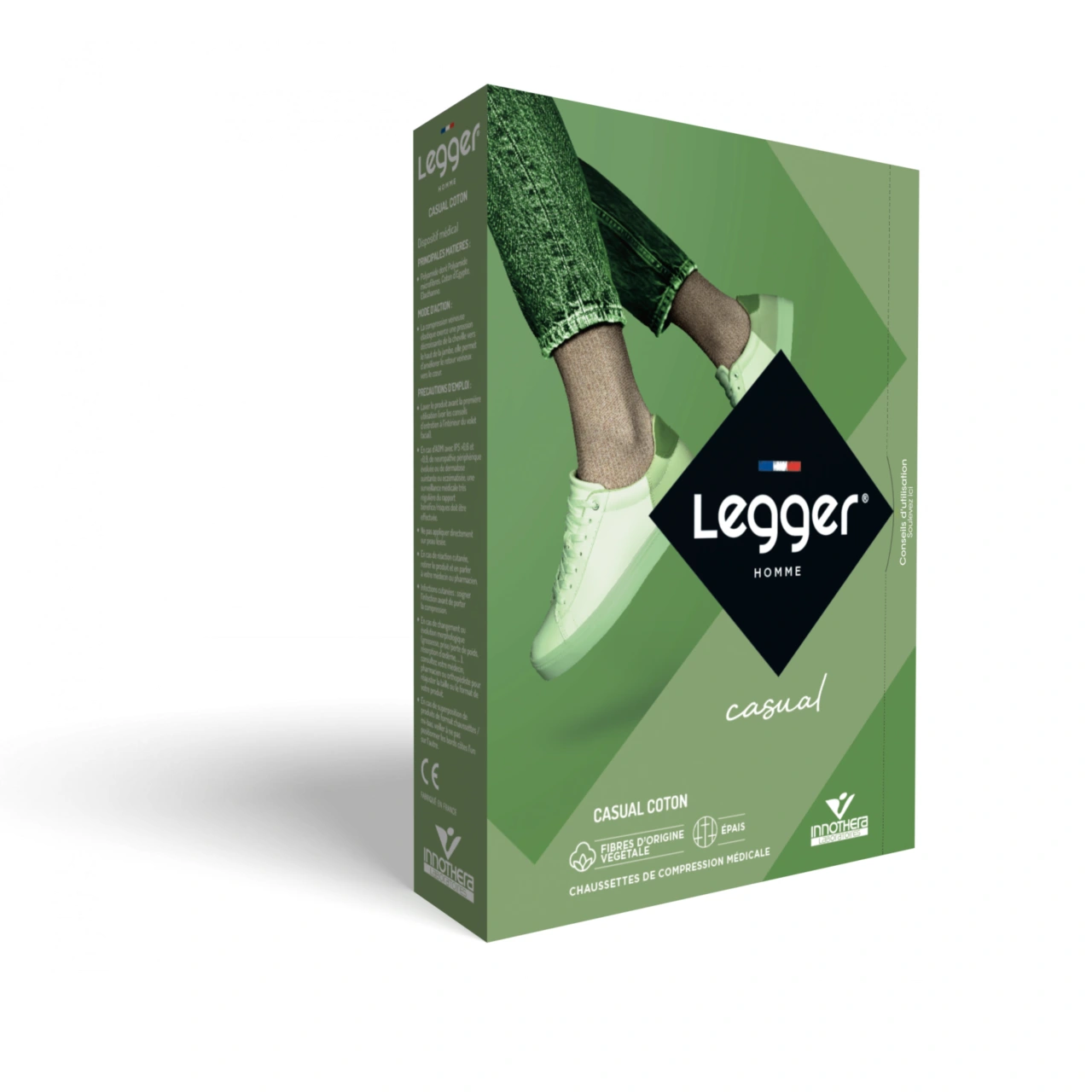 Legger Homme Bas Autofixant Casual Coton Classe 3 - Vue 4