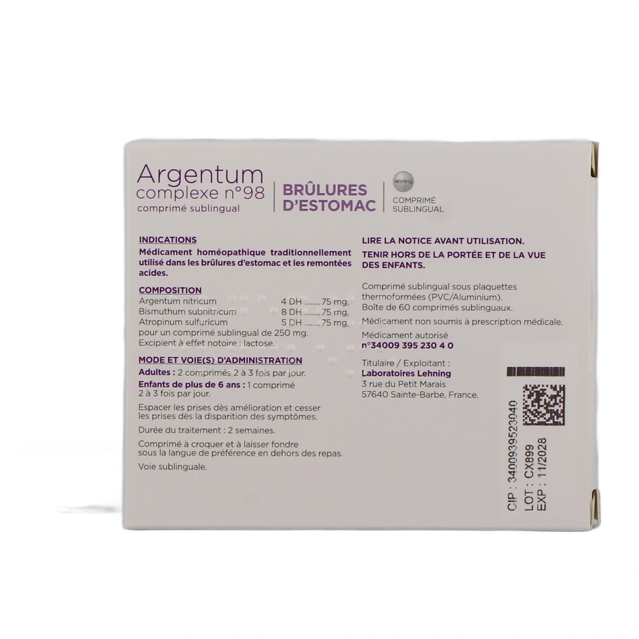 Lehning Argentum Complexe n°98 - Vue 3