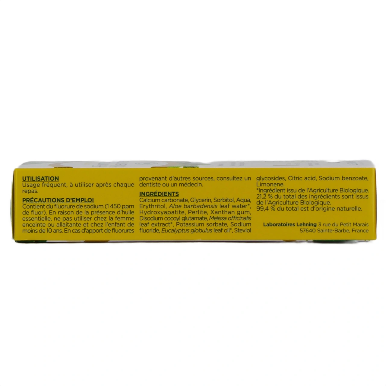 Lehning Dentifrice Bio Formule Blancheur - Vue 3
