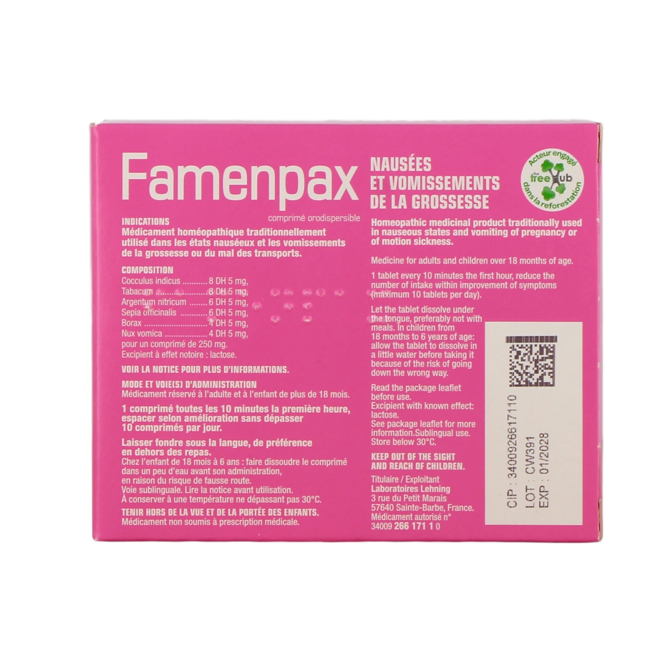 Lehning Famenpax Nausées et Vomissements de la Grossesse - Vue 3
