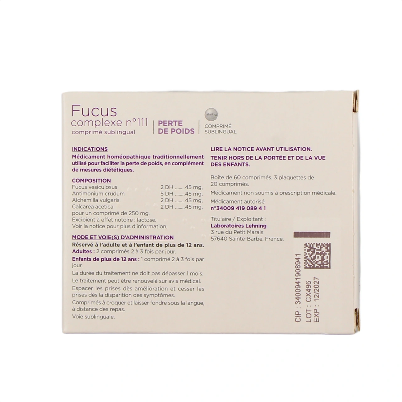 Lehning Fucus Complexe n°111 - Vue 3
