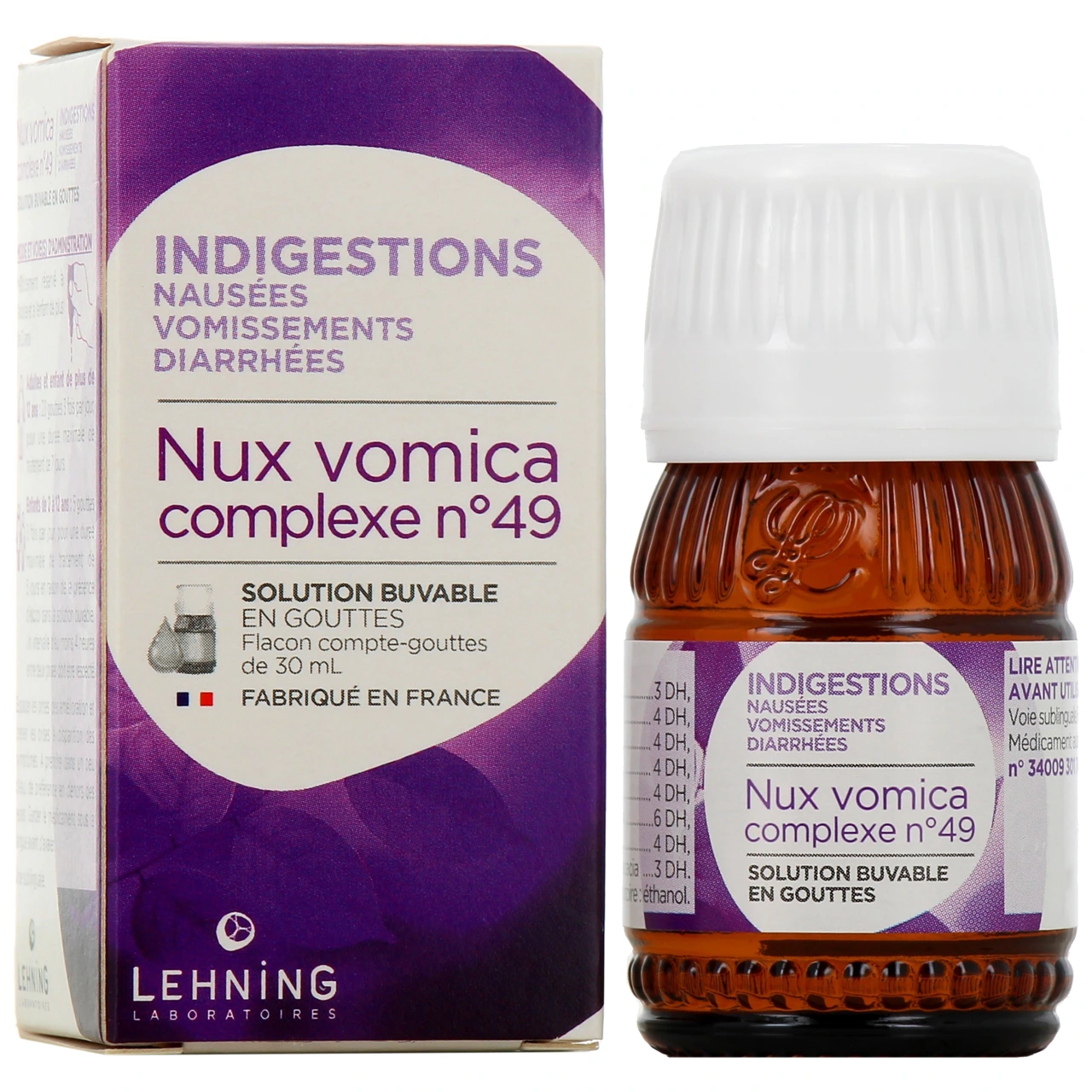 Lehning Nux Vomica Complexe n°49 solution buvable - Lehning