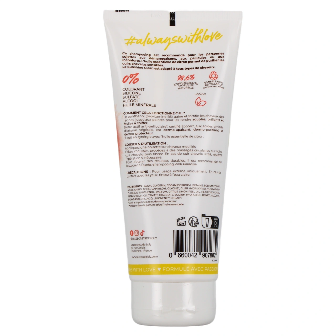 Les Secrets de Loly Sunshine Clean Shampooing Dermo-Apaisant - Vue 3