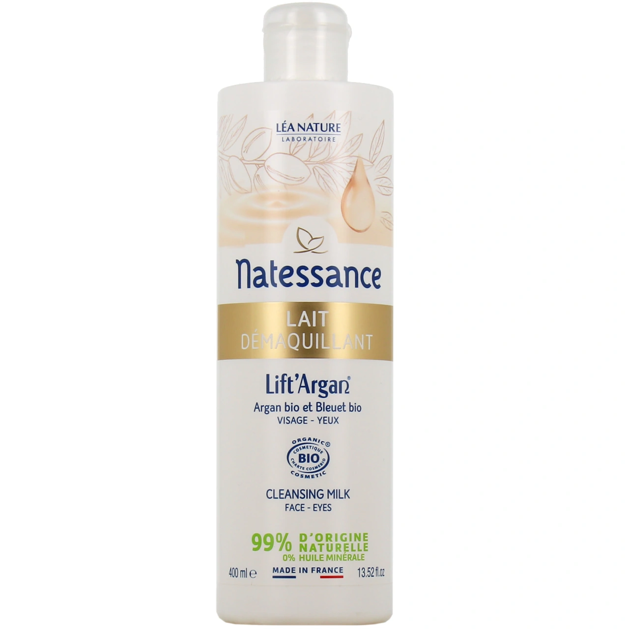 Lift'Argan Lait Démaquillant Visage et Yeux Bio - Lift'argan