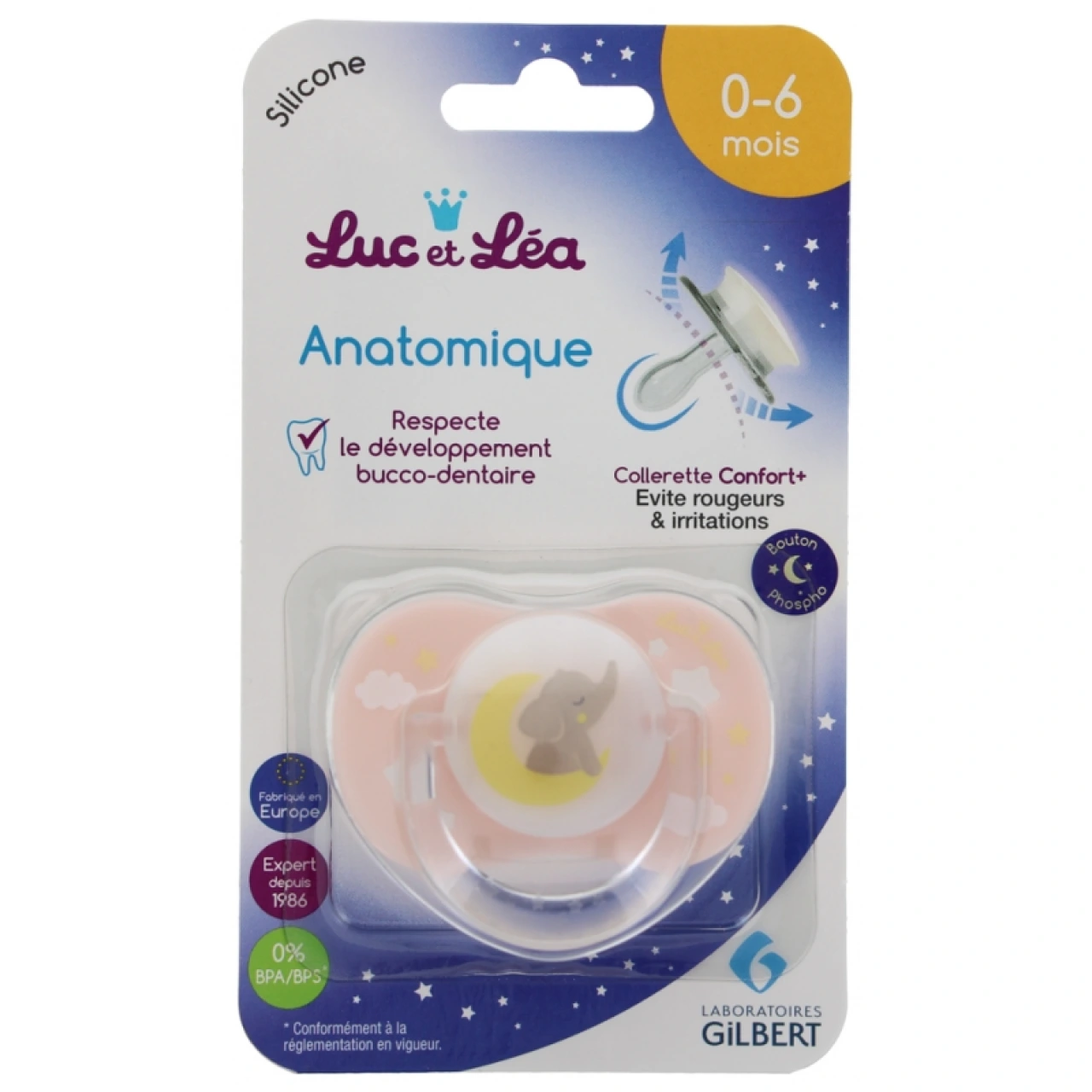 Luc et Léa Sucette anatomique phosphorescente 0-6 mois - Vue 3