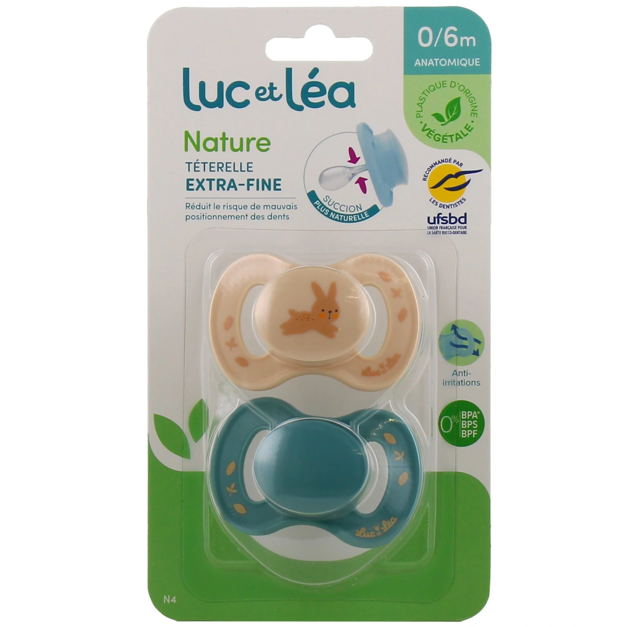 Luc et Léa Duo de Sucettes anatomiques 0-6 mois - Vue 2
