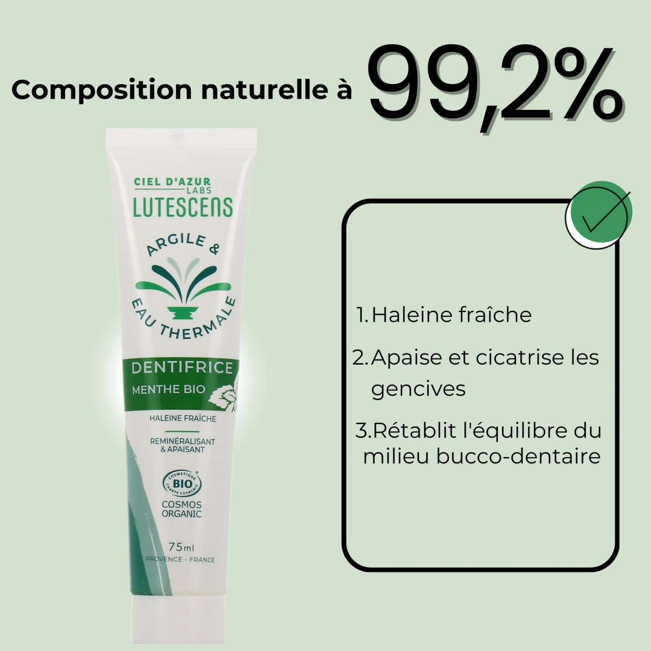Lutescens Dentifrice Bio - Vue 6