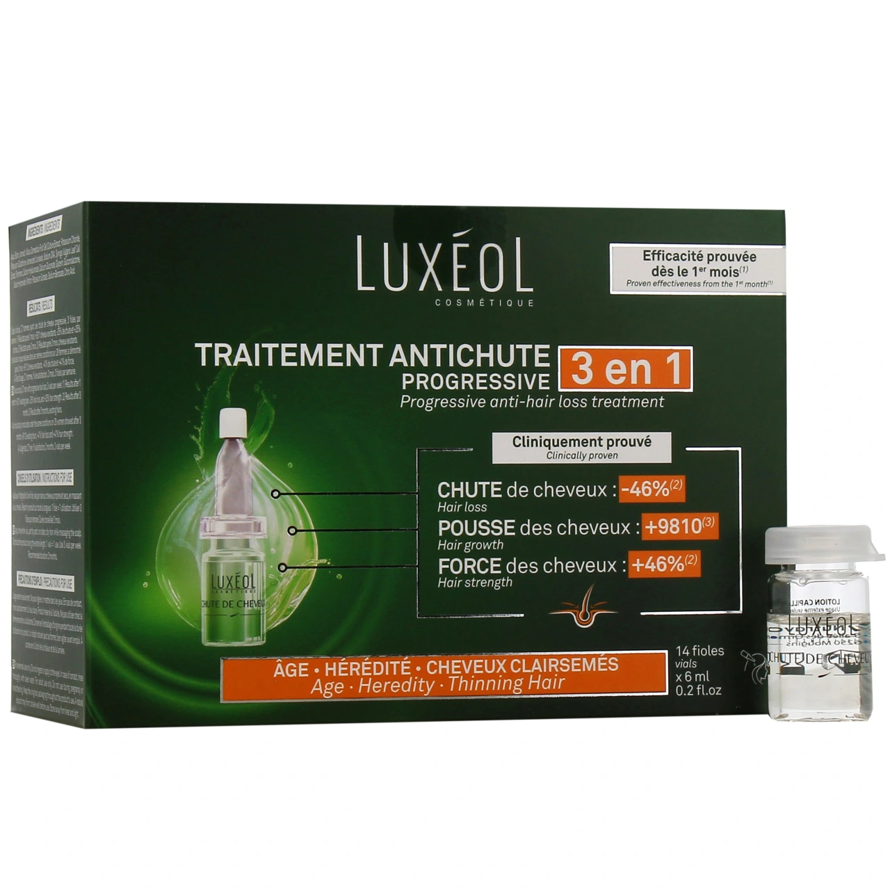Luxéol Chute de Cheveux Progressive Protocole 3 en 1 - Luxeol
