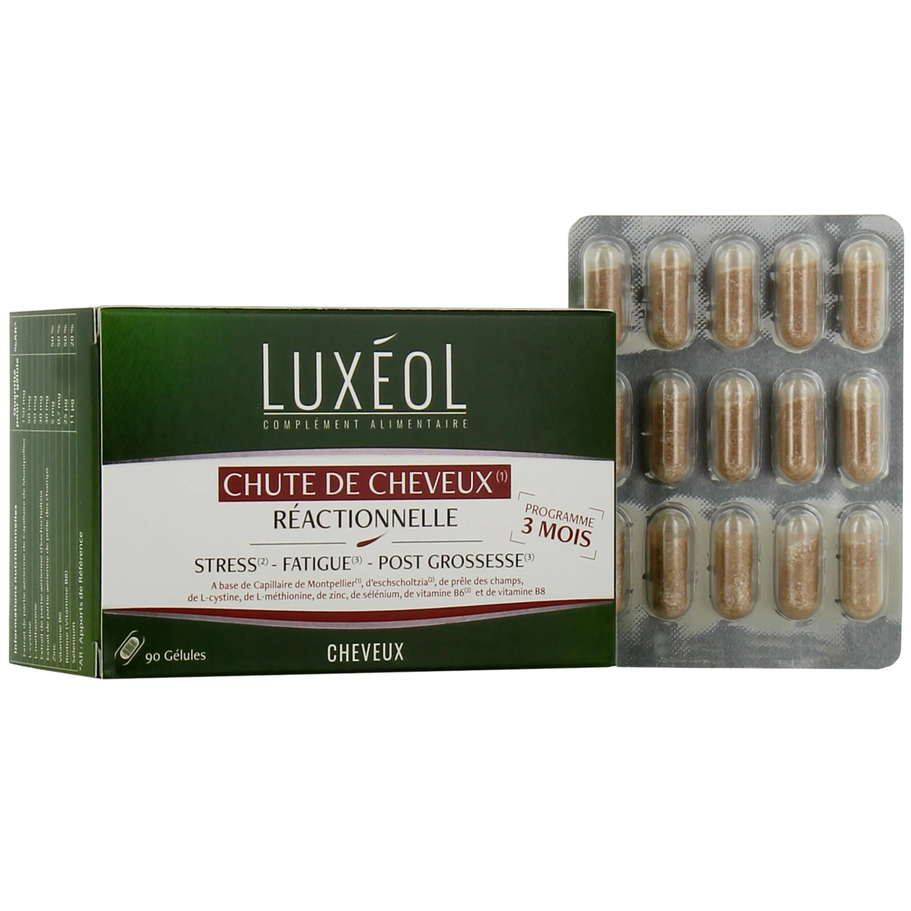 Luxéol Chute de Cheveux Réactionnelle Gélules - Luxeol