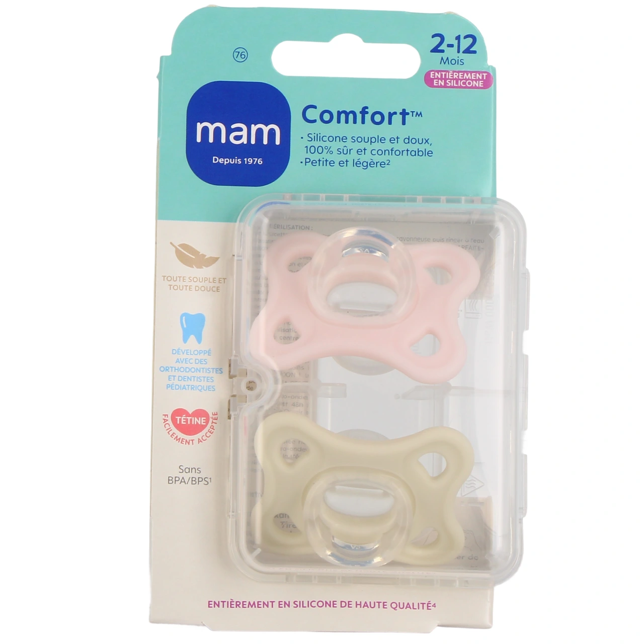 MAM Comfort Sucettes Silicone 2-12 Mois - Vue 2