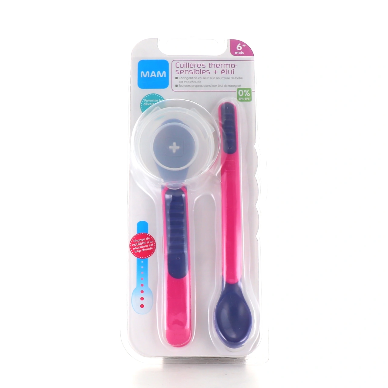 MAM Cuillère thermosensible + étui de transport +6 mois lot de 2 - Vue 3