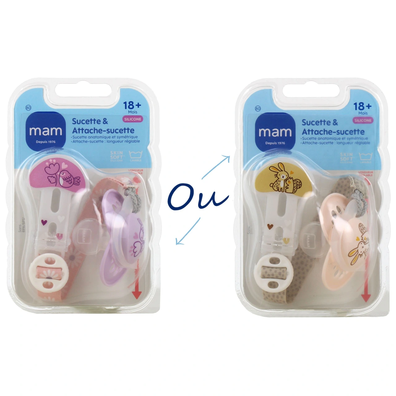 MAM Kit Sucette Anatomique & Attache-Sucette +18 mois - MAM