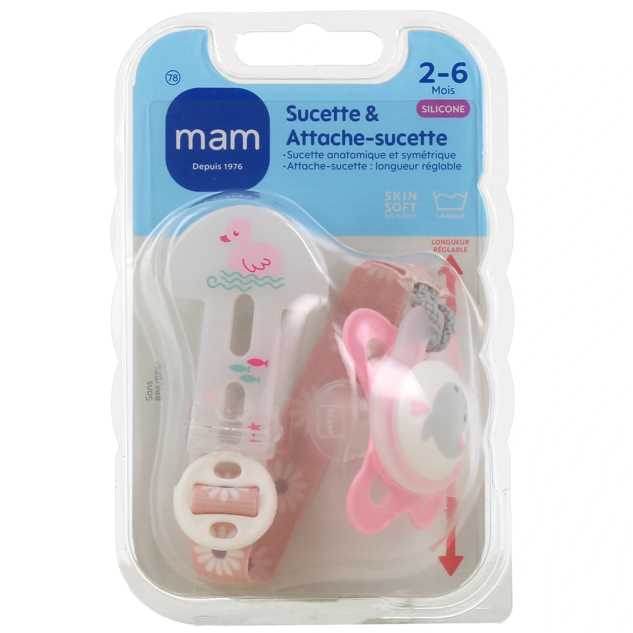 MAM Kit Sucette silicone avec attache-sucettes 2-6 mois - Vue 3