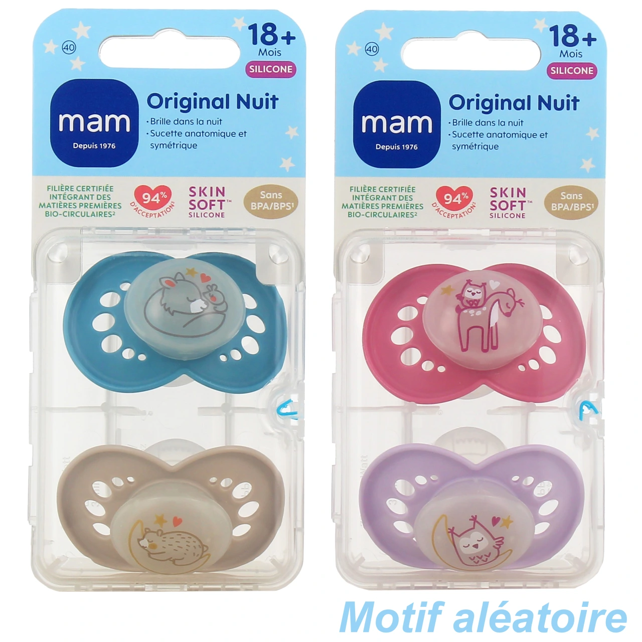 MAM Original Nuit Sucette Silicone 18 mois et + - MAM