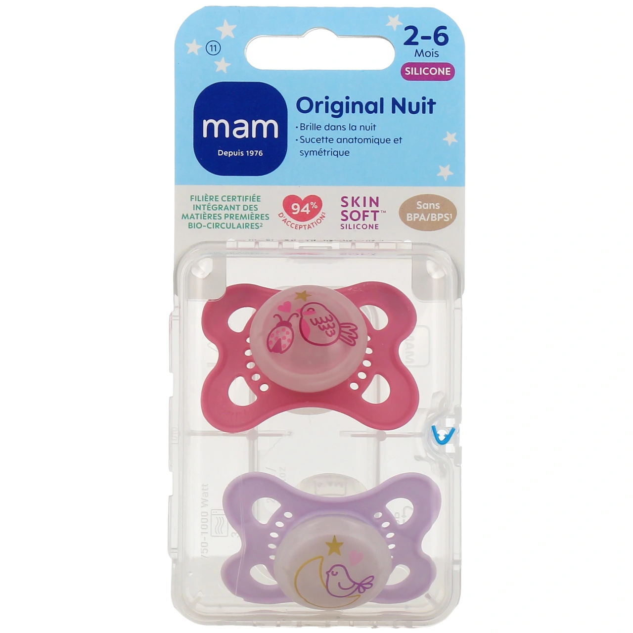 MAM Original Nuit Sucette Silicone 2-6 mois - Vue 3