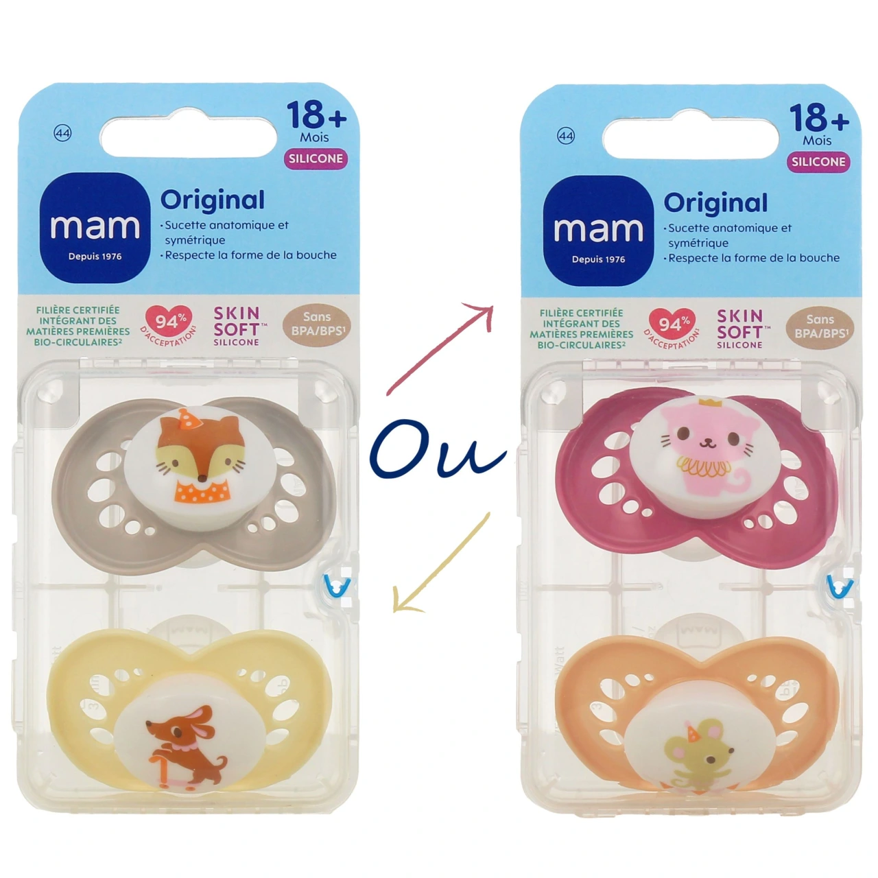 MAM Original Sucette Silicone 18 mois et + - MAM
