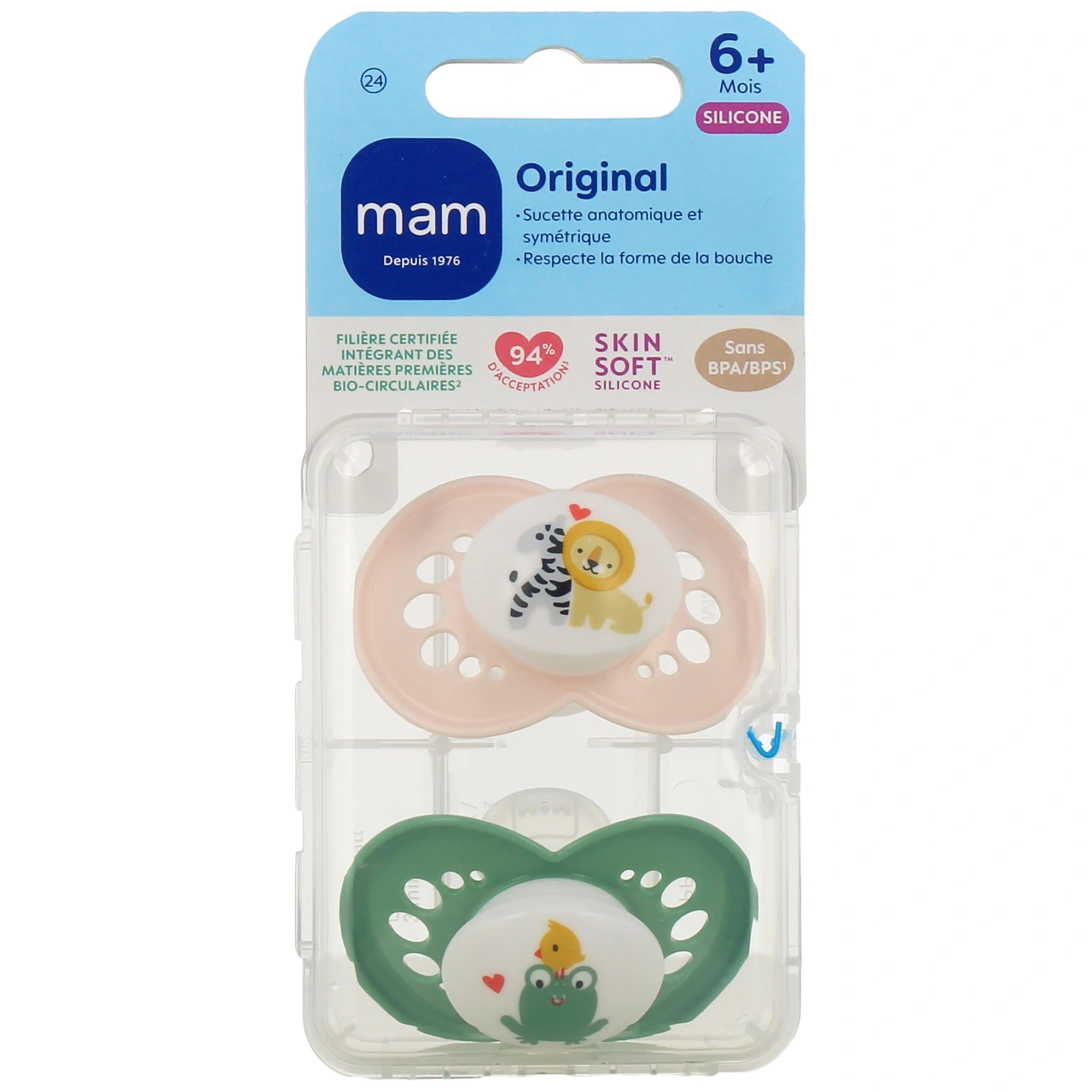 MAM Original Sucettes Anatomiques Silicone 6 Mois et + - Vue 9