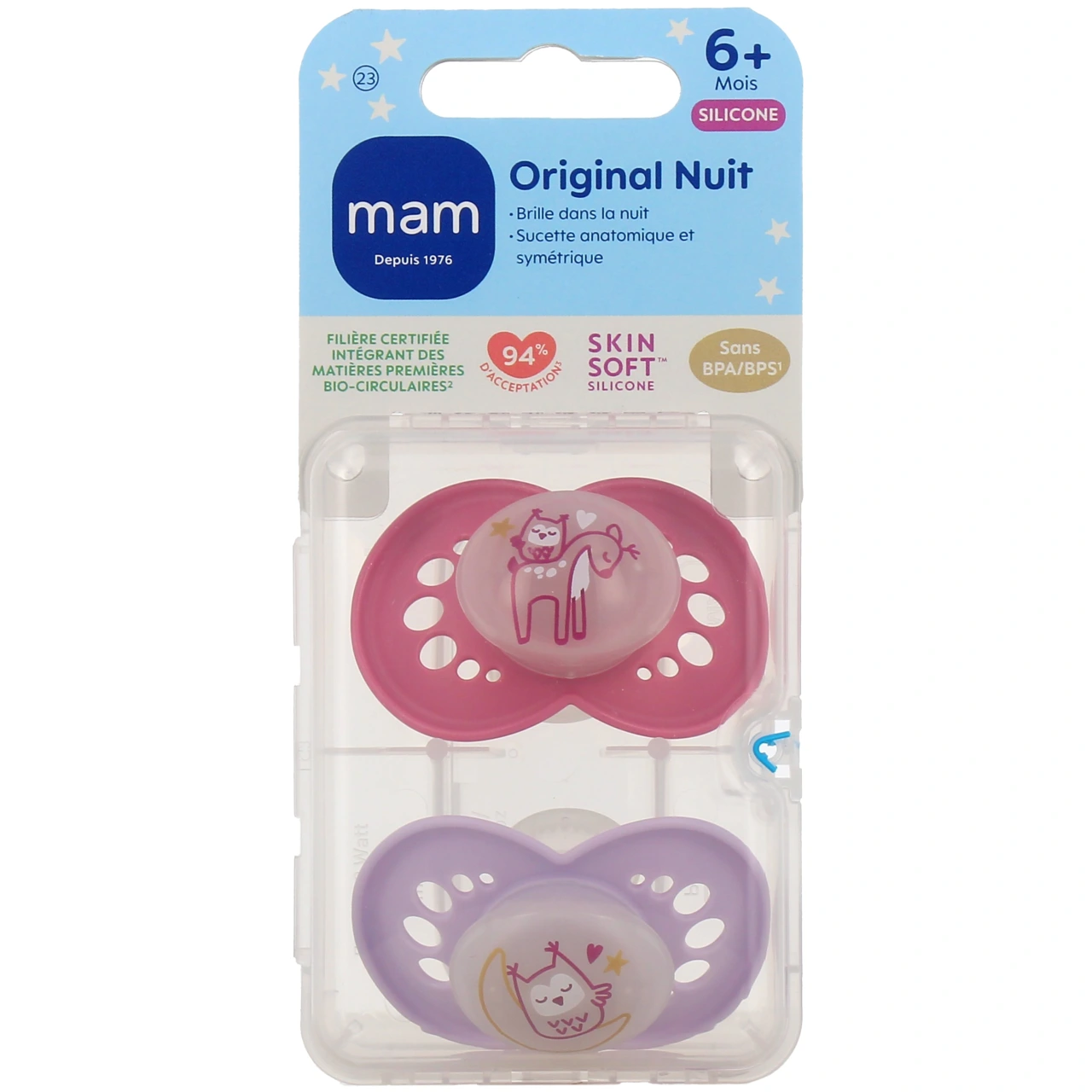MAM Original Sucettes Anatomiques Silicone 6 Mois et + - Vue 16
