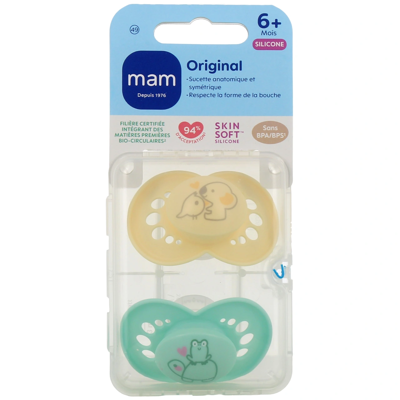MAM Original Sucettes Anatomiques Silicone 6 Mois et + - Vue 14