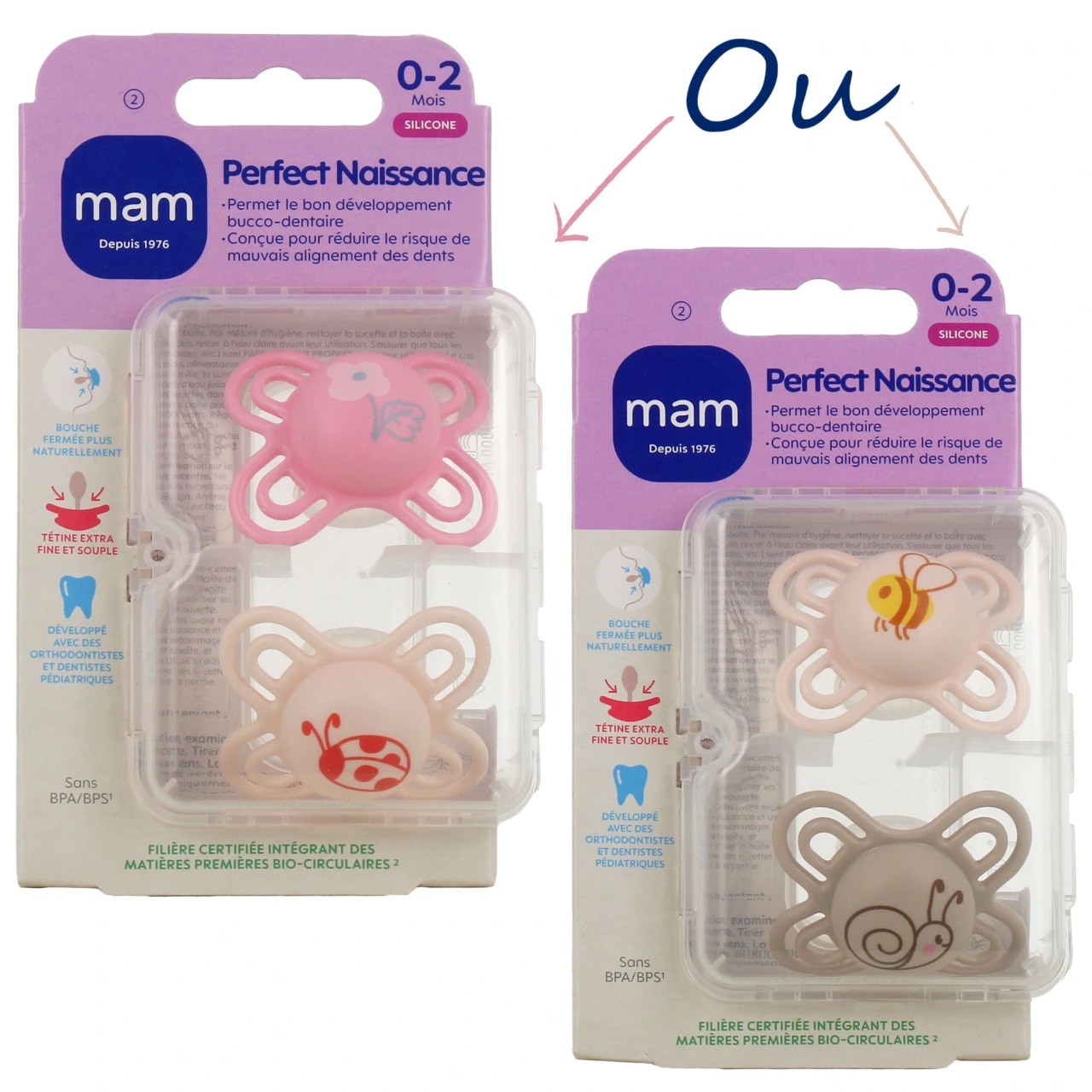MAM Perfect Naissance Sucettes Silicone 0-2 mois - MAM