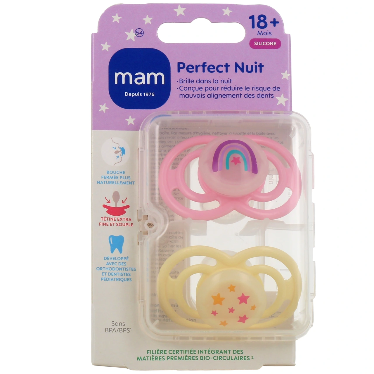 MAM Perfect Nuit Sucettes Silicone 18 mois et + - Vue 5